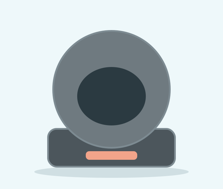 Illustration of a grey globe shaped self cleaning litter box with a step